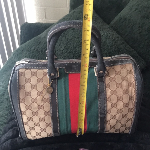 ♥️Woman’sVintage Gucci Boston Canvas Bag *FIRM PRICE* - Picture 6 of 15